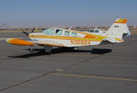 N36884 @ KPRB - 1980 Beech A36TC Bonanza on visitor's ramp @Paso Robles Municipal Airport, CA - by Steve Nation