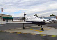 N10PP @ KRHV - Now Texas-based 1983 Piper Malibu sitting on the Nice Air helipads at Reid Hillview Airport, San Jose, CA. It used to be owned by a company in OR, but when I checked the reg. on FlightAware today, it was sold in Sep. 2015! Never coming back to RHV... - by Chris Leipelt