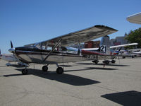 N6375B @ KCCR - Tulsa, OK-based 1957 Cessna Skylane 182A (straight tail!) took part in 2014 Air Race Classic as #21. Photo @ Buchanan Field, Concord, CA 1st leg of the cross country race. Pilots Elaine Stook and Elizabeth Wagner were the Tulsa Two. - by Steve Nation