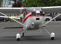 N2657Y @ KRHV - Locally-based 1962 Cessna 180E taxing back to its tie down after maintenance at Reid Hillview Airport, San Jose, CA. - by Chris Leipelt