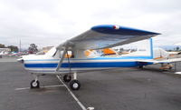 N6203R @ KRHV - Locally-based 1965 Cessna 150E sitting at its tie down beside the Victory Aero hangar at Reid Hillview Airport, San Jose, CA. - by Chris Leipelt