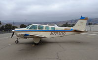 N7230D @ KRHV - Locally-based 1985 Beechcraft A36 Bonanza sitting in front of its hangar a few minutes before start up at Reid Hillview Airport, San Jose, CA. - by Chris Leipelt