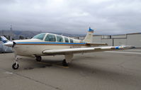 N7230D @ KRHV - Locally-based 1985 Beechcraft A36 Bonanza sitting in front of its hangar a few minutes before start up at Reid Hillview Airport, San Jose, CA. - by Chris Leipelt