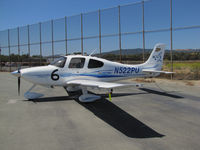 N522PU @ KCCR - Purdue University 2005 Cirrus Design SR22 took part in 2014 Air Race Classic as Race #6. Photo at Buchanan Field, Concord, CA - the 1st leg on this annual cross country event. Pilots were Rachel Borsa and Haley Myers. - by Steve Nation
