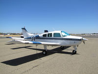 N450BA @ KCCR - New York-based 1981 Beech C23 Sundowner took part in 2014 Air Race Classic as Race #34. Photo @ Buchanan Field, Concord, CA with #34 applied prior to start of the cross country race. Pilots were Sue Jones & Minnetta Gardinier aka  - by Steve Nation
