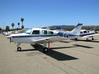 N450BA @ KCCR - New York-based 1981 Beech C23 Sundowner took part in 2014 Air Race Classic as Race #34. Photo @ Buchanan Field, Concord, CA with #34 applied prior to start of the cross country race. Pilots were Sue Jones & Minnetta Gardinier aka  - by Steve Nation