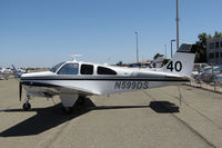 N599DS @ KCCR - Ventura County, CA-based 1967 Beech E33A Bonanza took part in 2014 Air Race Classic as Race #40. Photo at Concord, CA prior to start of the cross country event. Pilots were Lucia Gaigano and Judy Phelps aka Team Juci. - by Steve Nation