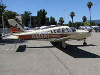 N4428T @ KCCR - McGill University 1972 Piper PA-28R-200 Cherokee Arrow I took part in 2014 Air Race Classic as Race #42. Photo at Concord, CA prior to start of the cross country event. Pilots were Annie Wen, Sonya Vinderskov & Emily Fowler aka the Montreal Flyers. - by Steve Nation