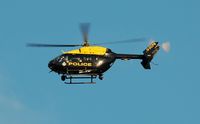 G-DCPB - Off airport. EC-145 helicopter operated by the National Police Air Service on duty over Swansea, Wales, UK. - by Roger Winser