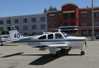 N599DS @ KCCR - Ventura County, CA-based 1967 Beech E33A Bonanza arriving for the 2014 Air Race Classic as Race #40. Photo at Concord, CA prior to start of the cross country event. Pilots were Lucia Gaigano and Judy Phelps aka Team Juci. - by Steve Nation