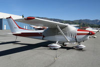 N3156Y @ KWHP - Locally-based 1962 Cessna 182E Skylane with cockpit cover @ Whiteman Airport, Pacoima, CA - by Steve Nation