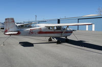 N5629E @ KWHP - Locally-based 1958 Cessna 150 straight tail in need of a new paint job@ Whiteman Airport, Pacoima, CA - by Steve Nation