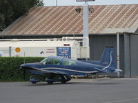 N4521N @ SZP - 1979 Gulfstream American AA-5B TIGER, Lycoming O&VO-360 180 Hp, refinished in blue, refueling - by Doug Robertson