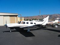 N79AU @ KRHV - Locally-based Piper Saratoga sitting on its tie down in front of Lafferty at Reid Hillview Airport, San Jose, CA. - by Chris Leipelt