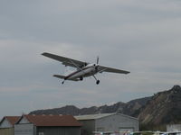 N274MD @ SZP - 1975 Cessna 180J SKYWAGON, Continental O-470-S 230 Hp, another STOL takeoff climb demo Rwy 22 - by Doug Robertson