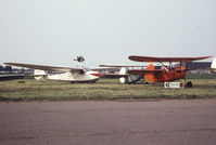 OO-36 @ EBKT - OO-36 with a car engine on top next to some pou-du-ciels on a light aviation meeting at Wevelgem in 1967. - by Raymond De Clercq