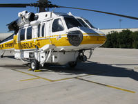 N160LA @ KWHP - Close-Up Nose: Los Angeles County Fire 2000 Sikorsky S-70A Firehawk Helitanker #16 on ramp @ Whiteman Airport, Pacoima, CA home base - by Steve Nation