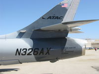 N326AX @ NTD - 1959 Hawker Siddeley HUNTER Mk.58, one Turbojet, of Airborne Tactical Advantage Corp-aggressor aircraft on contract by USN, at NAWS Point Mugu NTD, Experimental class. Tail data - by Doug Robertson