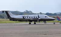 F-GLNK @ EGFH - Visiting Beech 1900D operated by Twin Jet. - by Roger Winser