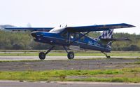 HA-YDF @ EGFH - Technoavia SMG-92 Turbo-Finist returning to base after droping skydivers from Skydive Swansea. - by Roger Winser