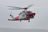 G-CILN @ EGFH - Visiting HM Coastguard rescue helicopter (Rescue 187) droping into the airport to take on fuel. - by Roger Winser