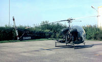 D-HAKN @ EDTO - Agusta-Bell 47G-2 [268] Offenburg~D 29/09/1984. From a slide. - by Ray Barber