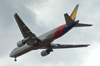 HL7755 @ EGLL - Boeing 777-28EER [30861] (Asiana Airlines) Home~G 22/06/2015. On approach 27R. - by Ray Barber