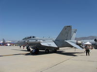 168904 @ NTD - Boeing EA-18G GROWLER of VAQ-129 VIKINGS, 2 GE F414-GE-400 T-Fans, Electronic Warfare jammer, etc aircraft replaced EA-6B PROWLER; comm call code GRIZZLY-prevents confusion. AIM-120 AMRAAM, AGM-88 HARM, AIM-9 SIDEWINDER missiles. 2 place vice 4 place EA-6 - by Doug Robertson