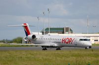 F-GRZK @ LFRB - Canadair Regional Jet CRJ-702, Taxiing to boarding area, Brest-Bretagne Airport (LFRB-BES) - by Yves-Q