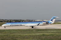 ES-ACD @ LMML - Canadair CRJ-900 ES-ACD Estonian Air - by Raymond Zammit