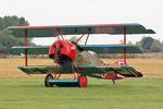G-BVGZ @ EGBR - Fokker Dr.1 Triplane Replica at The Real Aeroplane Company's Helicopter Fly-In, Breighton Airfield, September 20th 2015. - by Malcolm Clarke