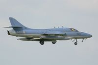 C-FUKW @ LFRJ - Apache Aviation Hawker Hunter T.68, Short approach Rwy 08, Landivisiau Naval Air Base (LFRJ) - by Yves-Q