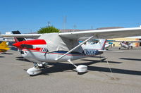 N759CE @ KRHV - Locally-based 1977 Cessna 182Q parked on the AeroDynamic ramp at Reid Hillview Airport, San Jose, CA. - by Chris Leipelt