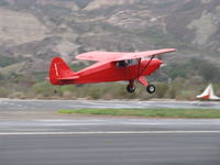 N6815B @ SZP - 1956 Piper PA-22-150 TRI-PACER conversion to taildragger by STC, Lycoming O-320 150 Hp, takeoff climb Rwy 22 - by Doug Robertson
