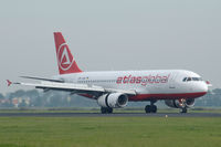 UR-AJB @ EHAM - Airbus A320 of Atlasglobal Ukraine arriving at Schiphol airport.