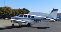 N497L @ KRHV - Gulf Sierra Air Crop (Portola Valley, CA) 1984 Beechcraft A36 Bonanza preparing for taxi out and departure at Reid Hillview Airport, San Jose, CA. - by Chris Leipelt