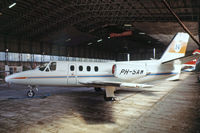 PH-SAW @ EHRD - Cessna Citation I [500-0225] (Schreiner Airways) Rotterdam~PH 29/08/1976. From a slide. - by Ray Barber