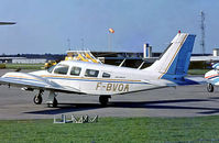 F-BVOA @ LFCS - Piper PA-34-200 Seneca  [34-7450132] Bordeaux-Leognan-Saucats~F 15/05/1990. From a slide.