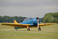 F-HLEA @ LFFQ - North American T-6G Texan, Taxiing to holding point rwy 28, La Ferté-Alais airfield (LFFQ) Air show 2015 - by Yves-Q