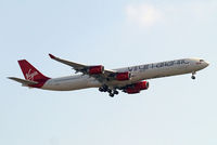 G-VGAS @ EGLL - Airbus A340-642 [639] (Virgin Atlantic) Home~G 07/04/2015. On approach 27L.