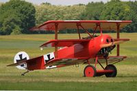 F-AYDR @ LFFQ - Fokker Dr.1 Triplane Replica, La Ferté-Alais airfield (LFFQ) Airshow 2015 - by Yves-Q