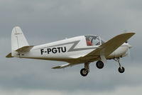 F-PGTU @ EBDT - Ambrosini F.4 Rondone I leaving the 2015 Schaffen-Diest fly-in - by Van Propeller