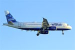 N655JB @ BOS - N655JB (Blue 100), 2007 Airbus A320-232, c/n: 3072 - by Terry Fletcher