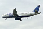 N639JB @ BOS - N639JB (A Little Blue Will Do), 2006 Airbus A320-232, c/n: 2814 - by Terry Fletcher