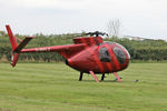 G-BPLZ @ EGBR - Hughes 369HS at The Real Aeroplane Company's Helicopter Fly-In, Breighton Airfield, September 20th 2015. - by Malcolm Clarke