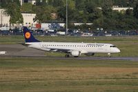 D-AEBP @ LFBO - Embraer ERJ-195LR, Lining up prior take off rwy 14L, Toulouse-Blagnac airport (LFBO-TLS) - by Yves-Q