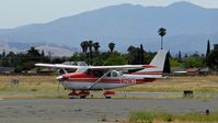 N126KT @ KRHV - California-based 1979 Cessna TU206G clear of runway 31R taxing to Nice Air for a visit at Reid Hillview Airport, San Jose, CA. - by Chris Leipelt
