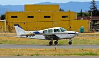 N149P @ KRHV - Locally-based 1979 Beechcraft C23 rolling down 31R for some patterns at Reid Hillview Airport, San Jose, CA. - by Chris Leipelt