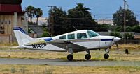 N149P @ KRHV - Locally-based 1979 Beech C23 departing for some pattern work at Reid Hillview Airport, San Jose, CA. - by Chris Leipelt