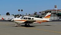 N6442J @ KRHV - Locally-based 1968 Piper PA-28-180 taxing out for departure at Reid Hillview Airport, San Jose, CA. - by Chris Leipelt